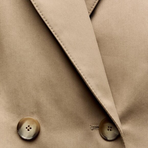 ZARA Topstitched Oversized Blazer In Taupe Brown NWT SZ M - Picture 9 of 10